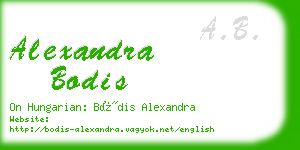 alexandra bodis business card